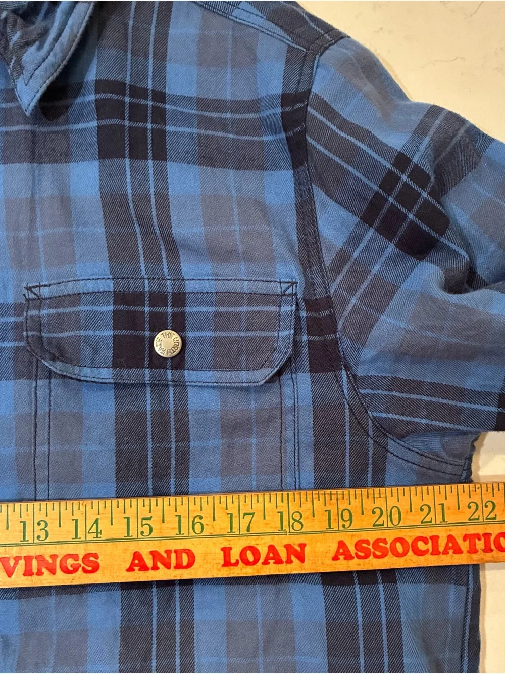 The North Face Men's Blue Plaid Sherpa Shirt Jacket